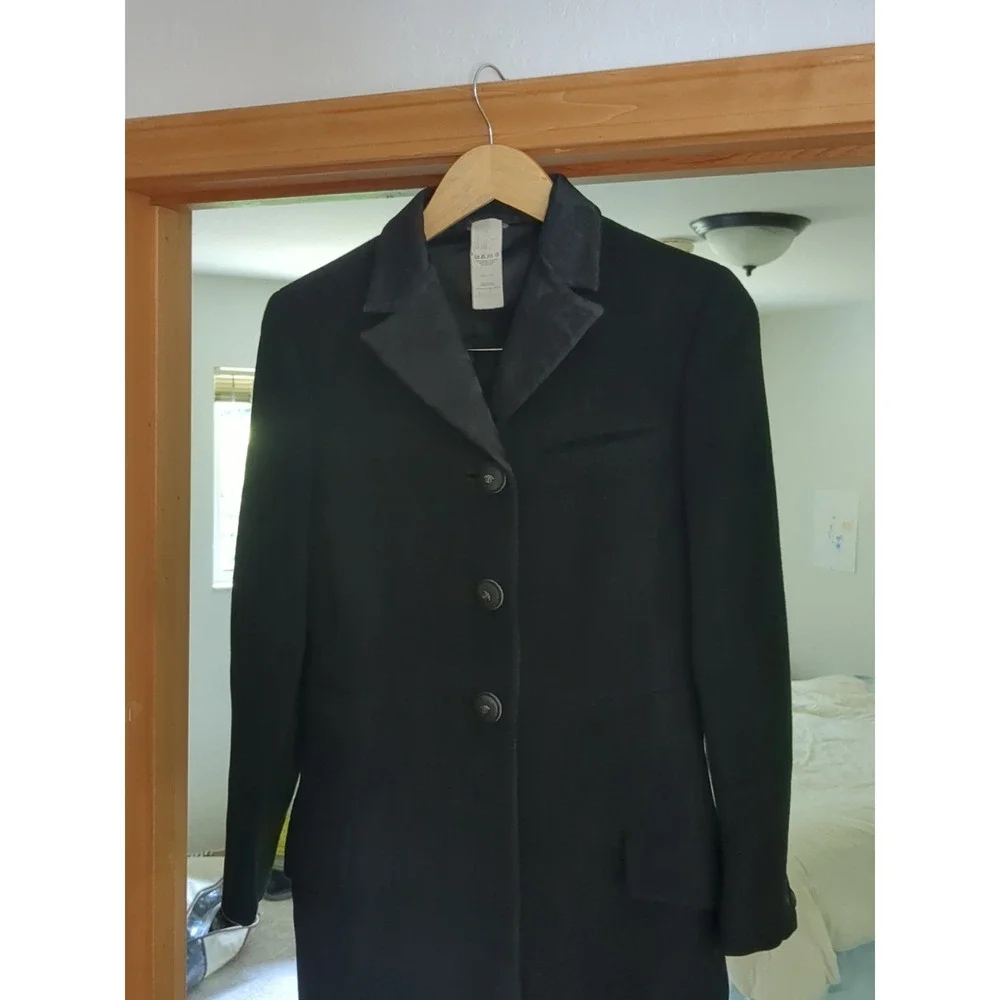 GORGEOUS!! Vtg Gianni Versace Couture Wool Angora Overcoat Pea Coat Button XS Sm